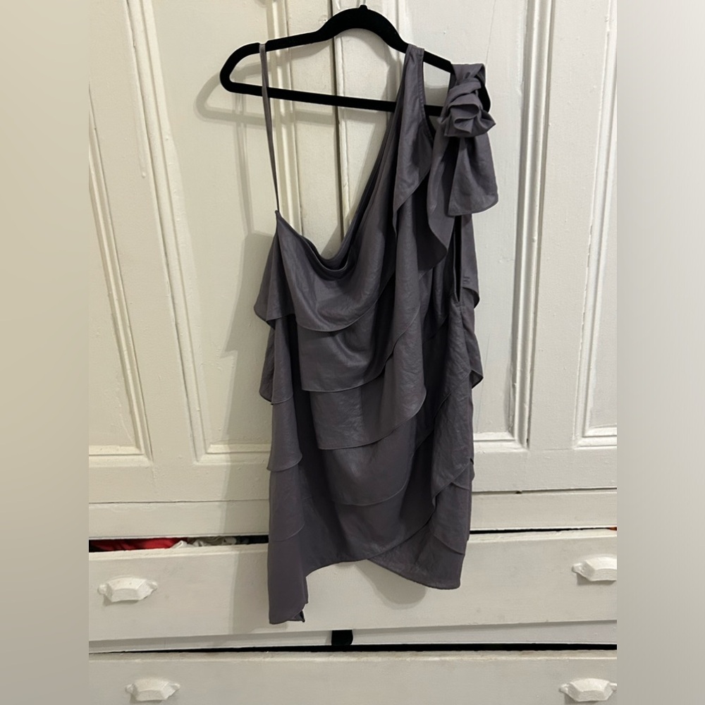 One Shoulder Adorable BCBG Purple Dress